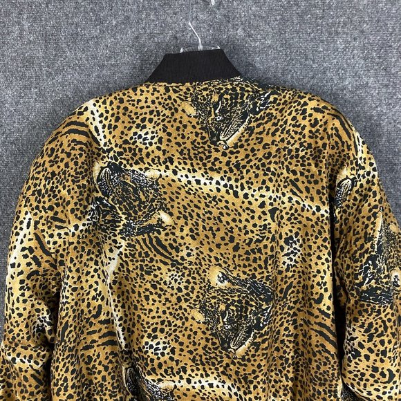 Marguerite Li Silk Bombers Jacket Women's Medium Cheetah Print Full Zip Adults - Picture 8 of 8